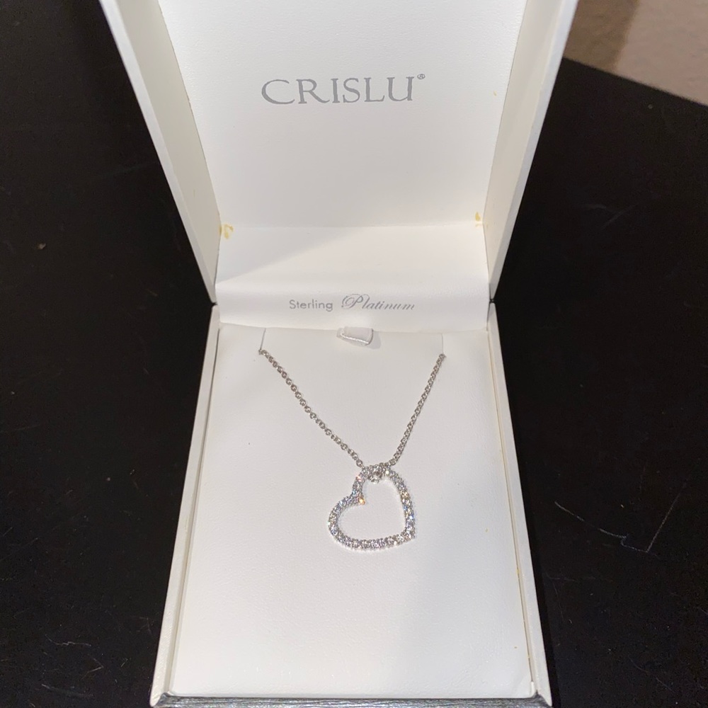 Crislu Heart Shaped Necklace